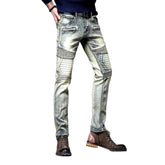 Vaqueros biker de hombre con lavado retro